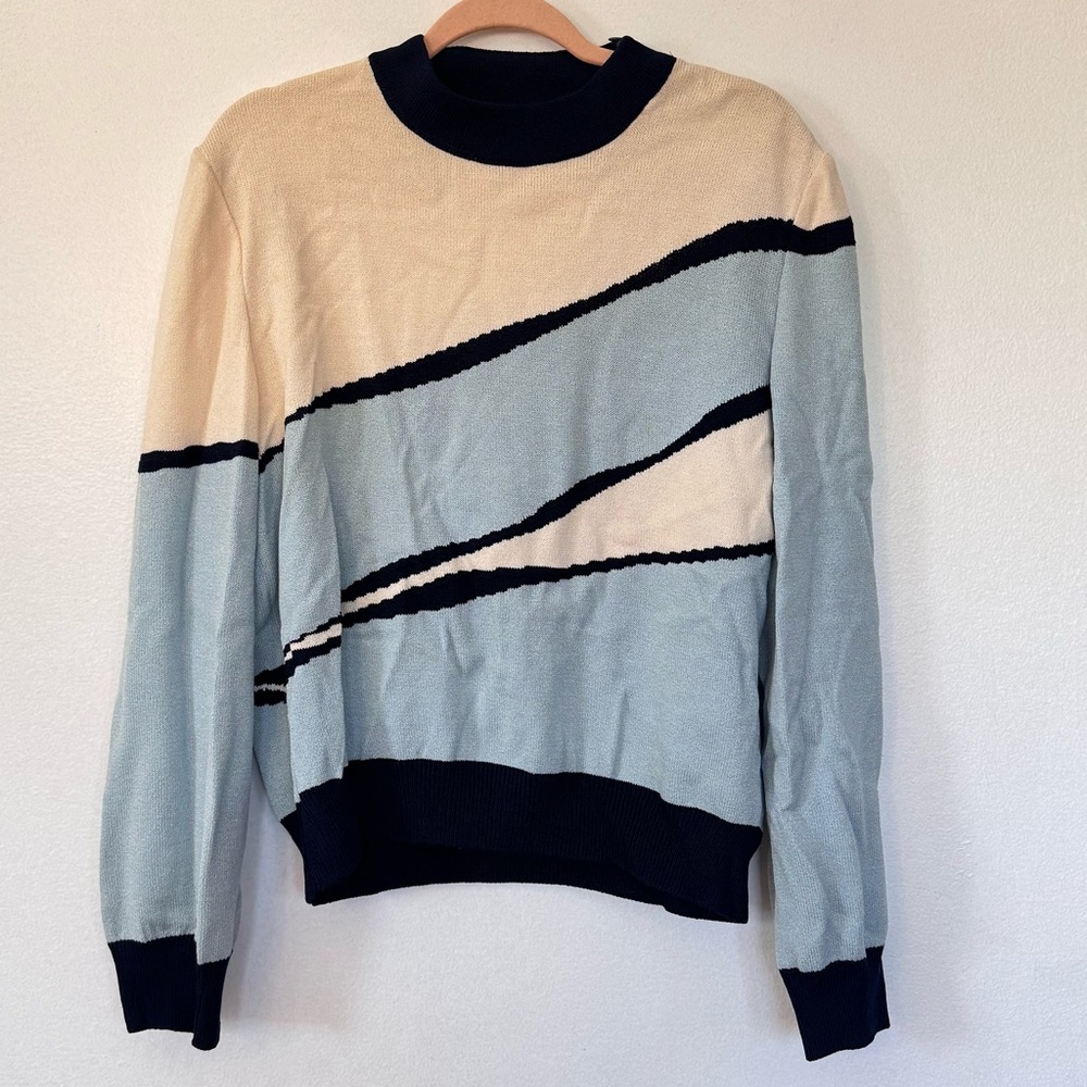 St.John Collection Colorblock Vintage Luxury Knit Quiet Luxury Sweater Sz L - Picture 2 of 10